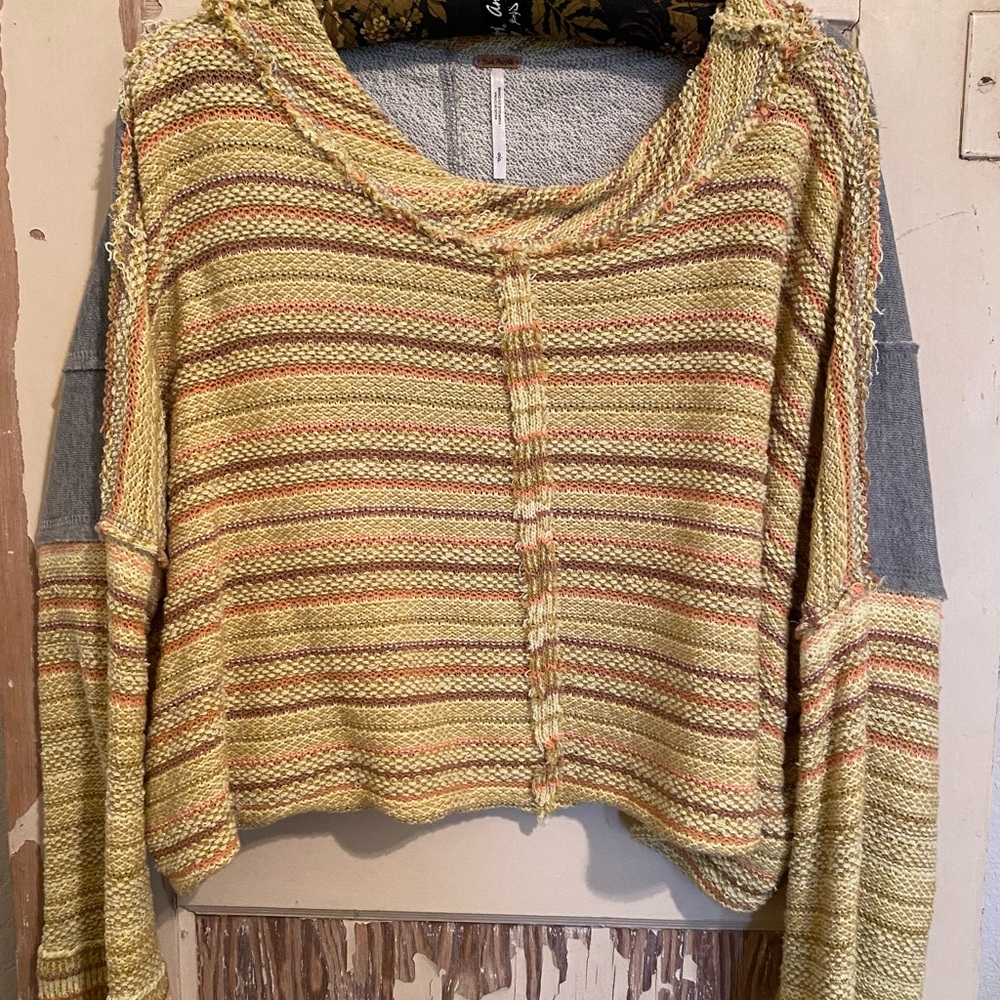 Free People. Short sweater. Worn once. Smoke free home.